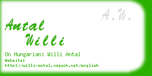 antal willi business card